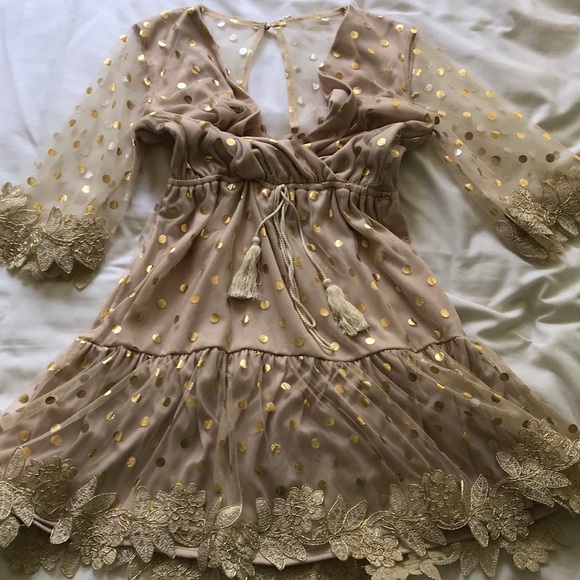 Polka Dots Sexy Mesh Dress - Picture 5 of 7